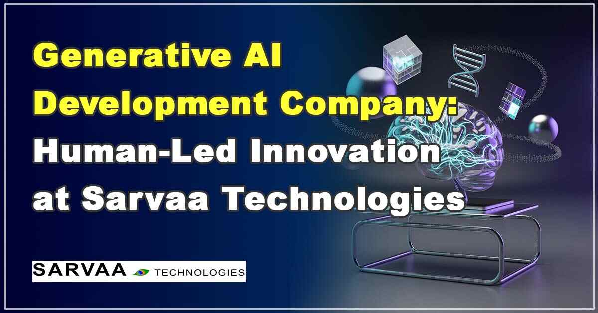 Thumbnail for blog: Generative AI development team collaborating at Sarvaa Technologies